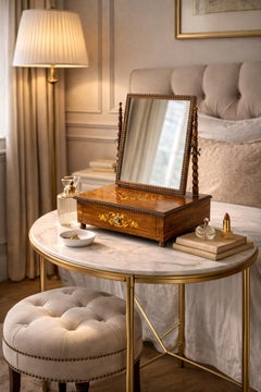 Portable, Inlaid Rosewood Dressing Table From the 1910-1920s