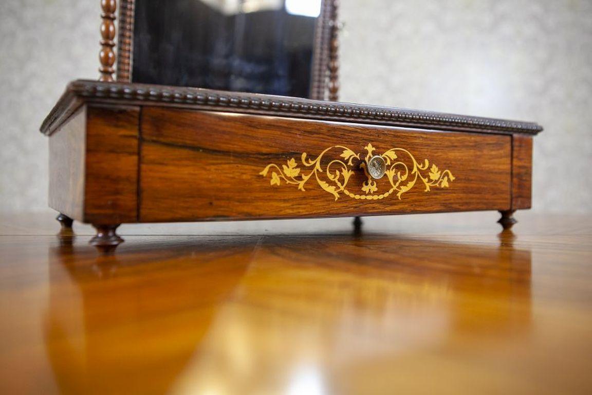 20th Century Portable, Inlaid Rosewood Dressing Table From the 1910-1920s For Sale