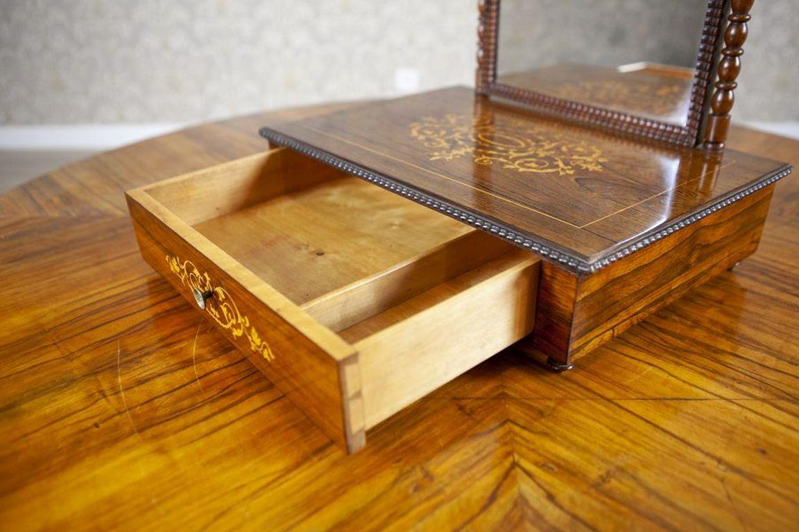 20th Century Portable, Inlaid Rosewood Dressing Table From the 1910-1920s For Sale