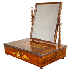 Portable, Inlaid Rosewood Dressing Table From the 1910-1920s