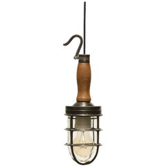 Portable Lamp in Patinated Brass, circa 1950-1959