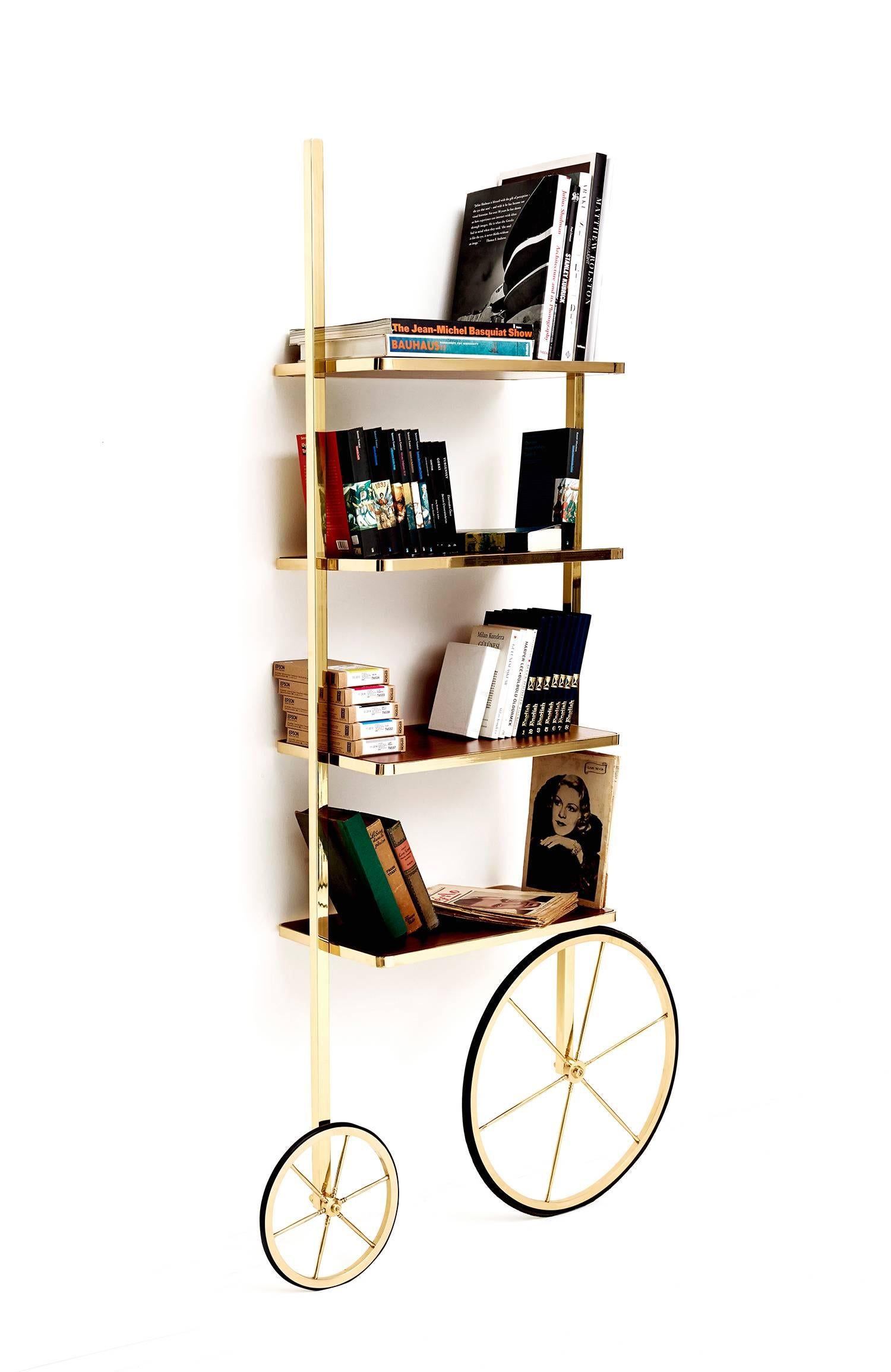 portable bookshelf on wheels