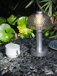 Portable Table Lamp with Vintage Shade - 02