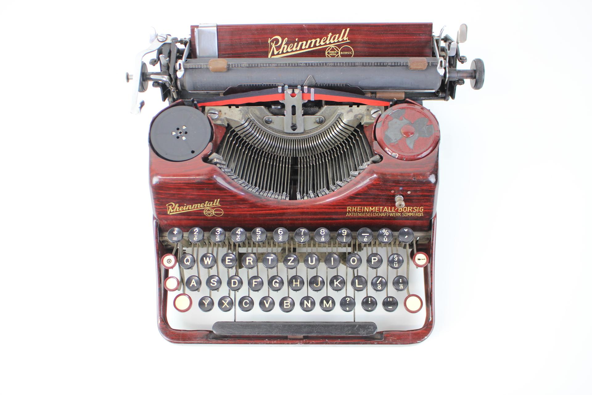 Art déco Type-writer portable Rheinmetall / Borsig, Allemagne depuis 1931