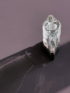 The Crystal Brick Portable LED Lamp in Glass and Bronze By André Fu Living