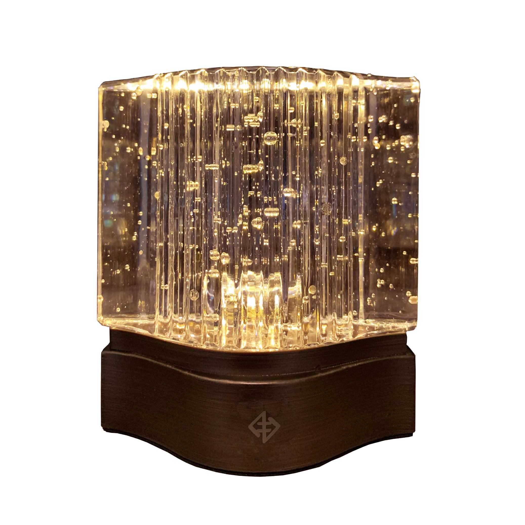 Portable USB Table Lamp LED Mid Century Rhythm André Fu Living Bronze Glass New In New Condition For Sale In CENTRAL, HK