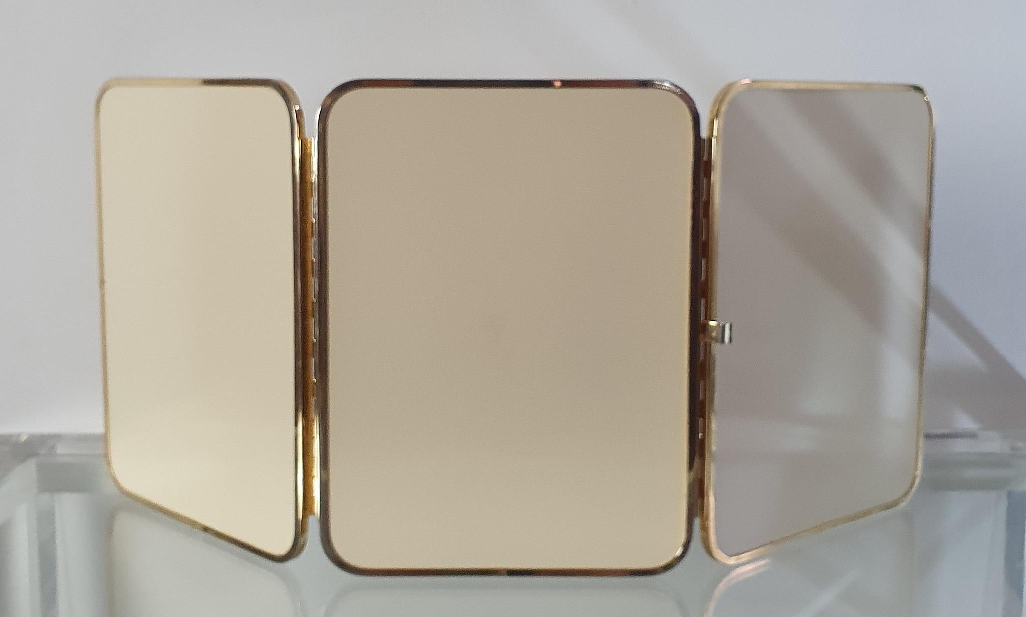 portable folding mirror