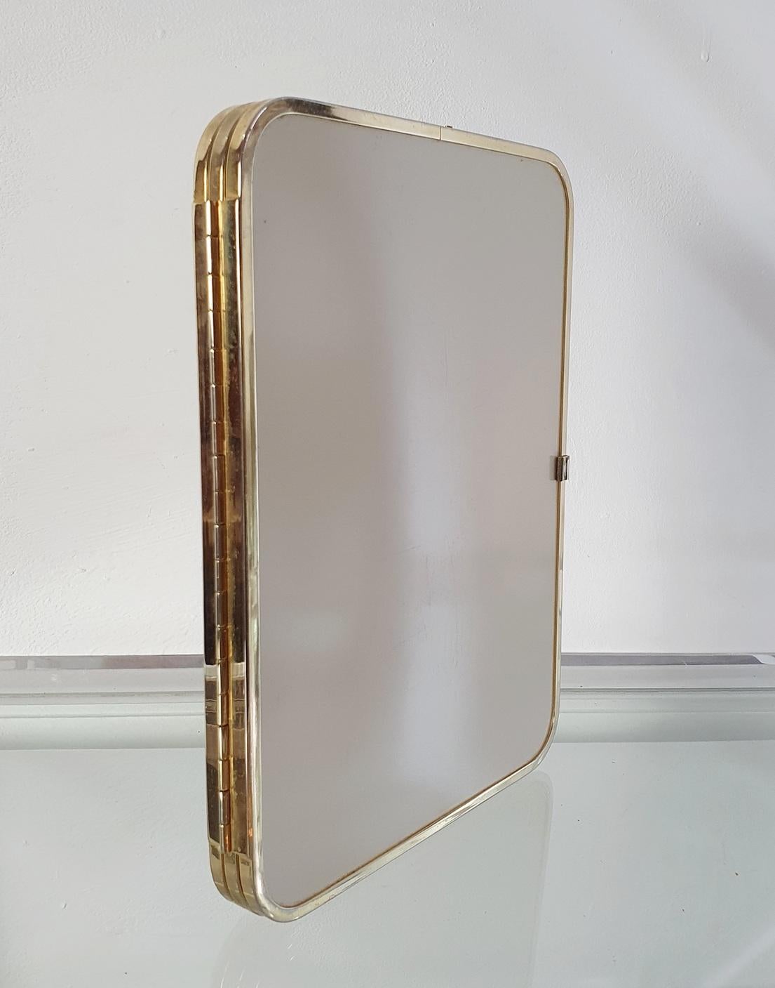 Mid-Century Modern Portable Vanity Folding Mirror Italy