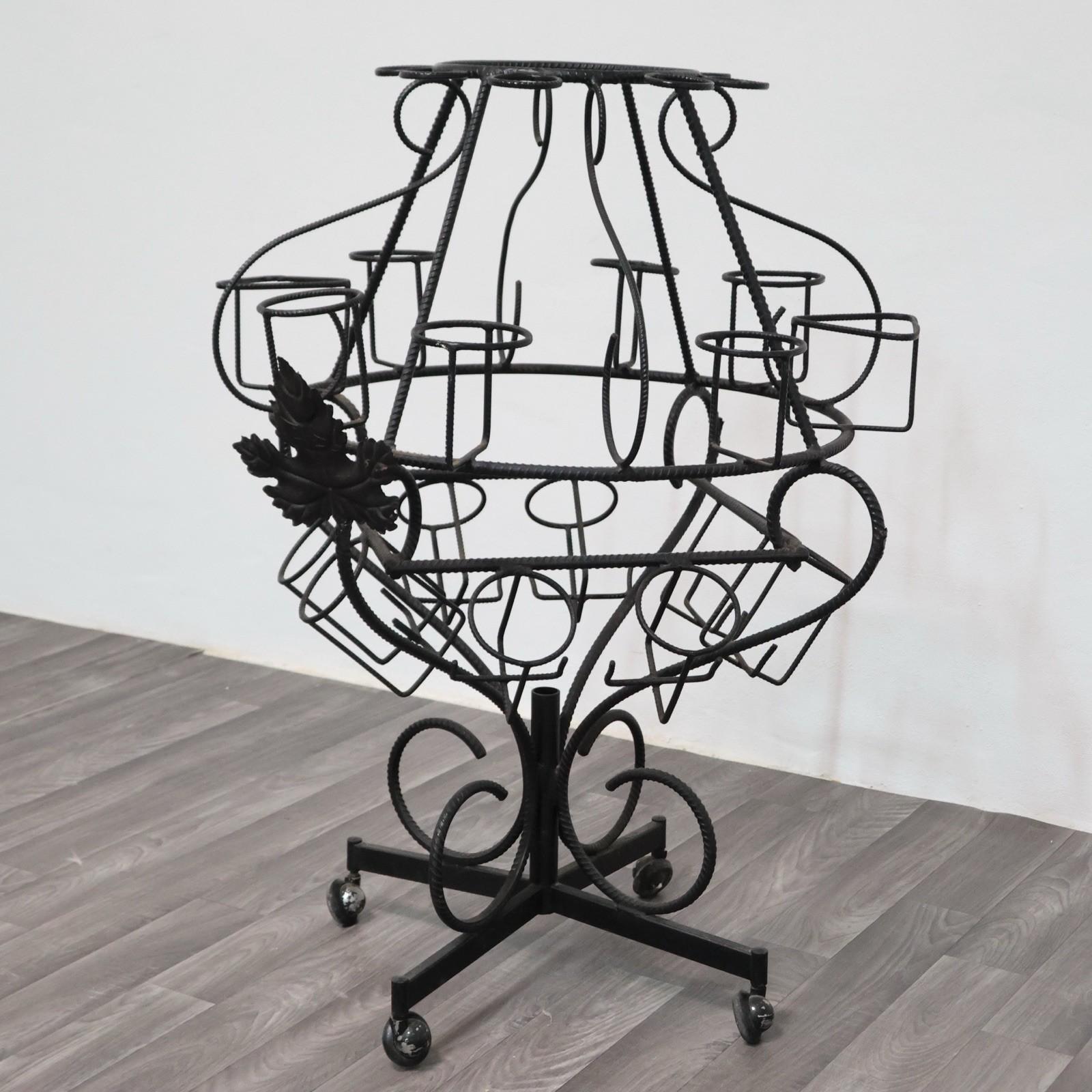 Portabottiglie Scultoreo Marcel Duchamp Style Design Ferro Battuto Anni 60 For Sale 4