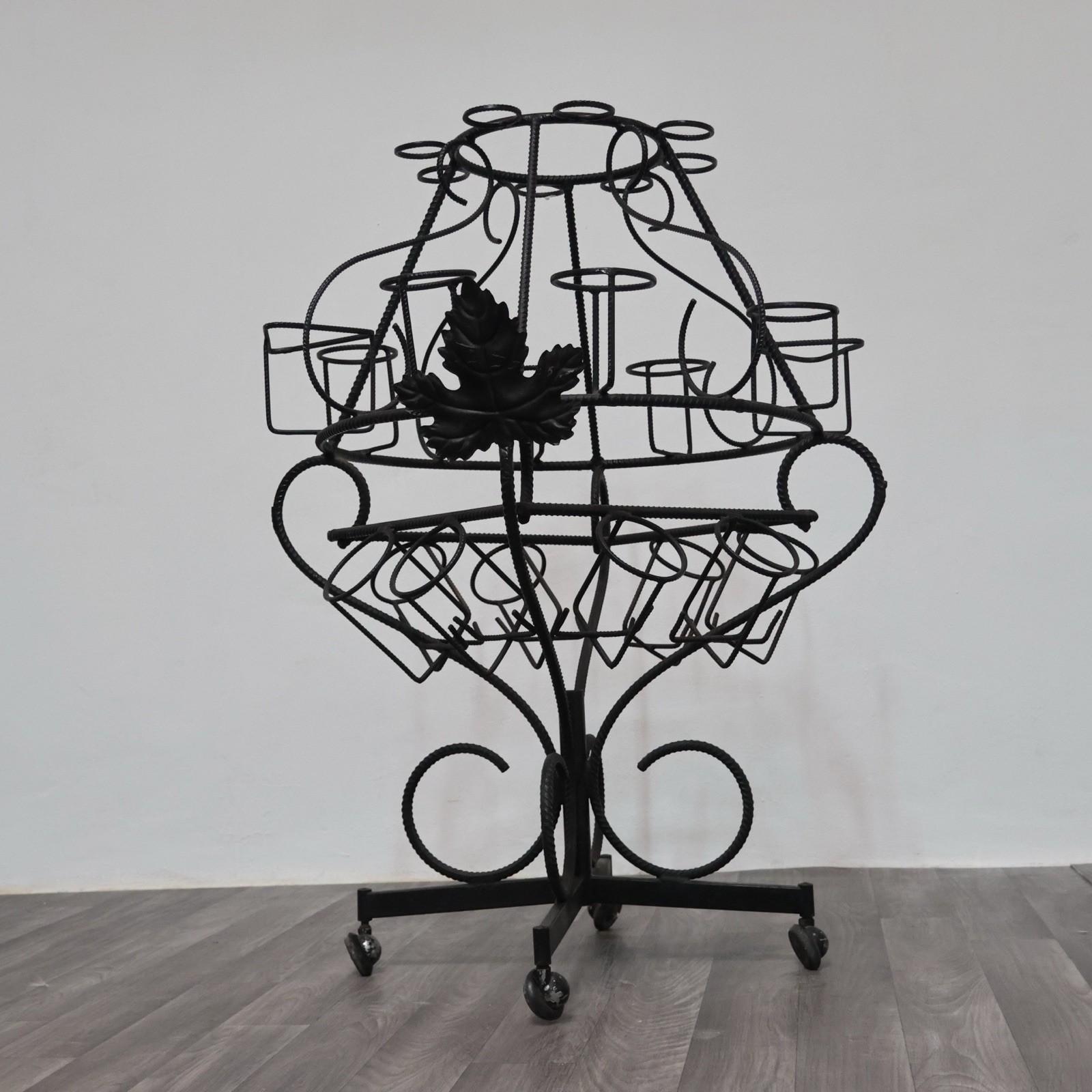 Portabottiglie Scultoreo Marcel Duchamp Style Design Ferro Battuto Anni 60 For Sale 2