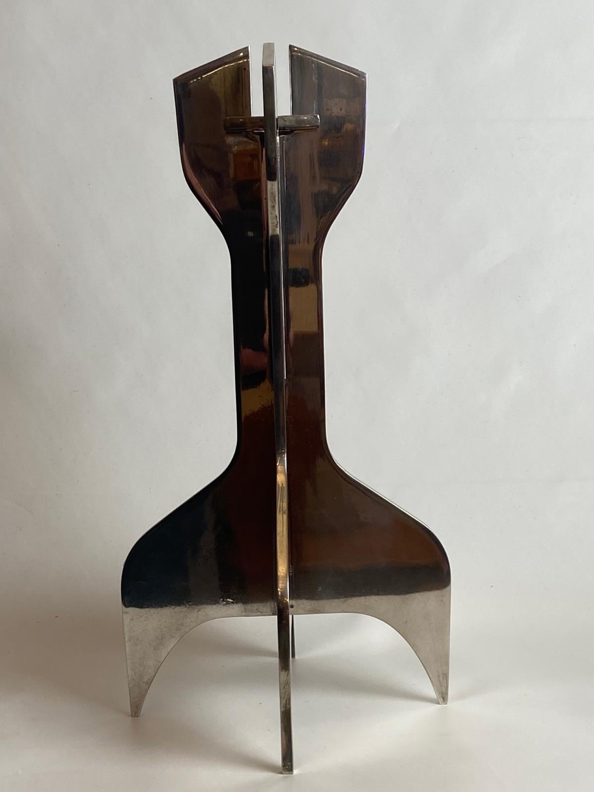 Metal Candleholder by Marcel Breuer for Gavina 1960s For Sale
