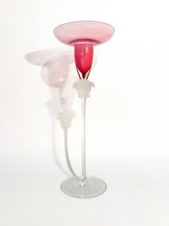 Crystal 'Medusa Lumière' Candleholder by Versace for Rosenthal 1990s