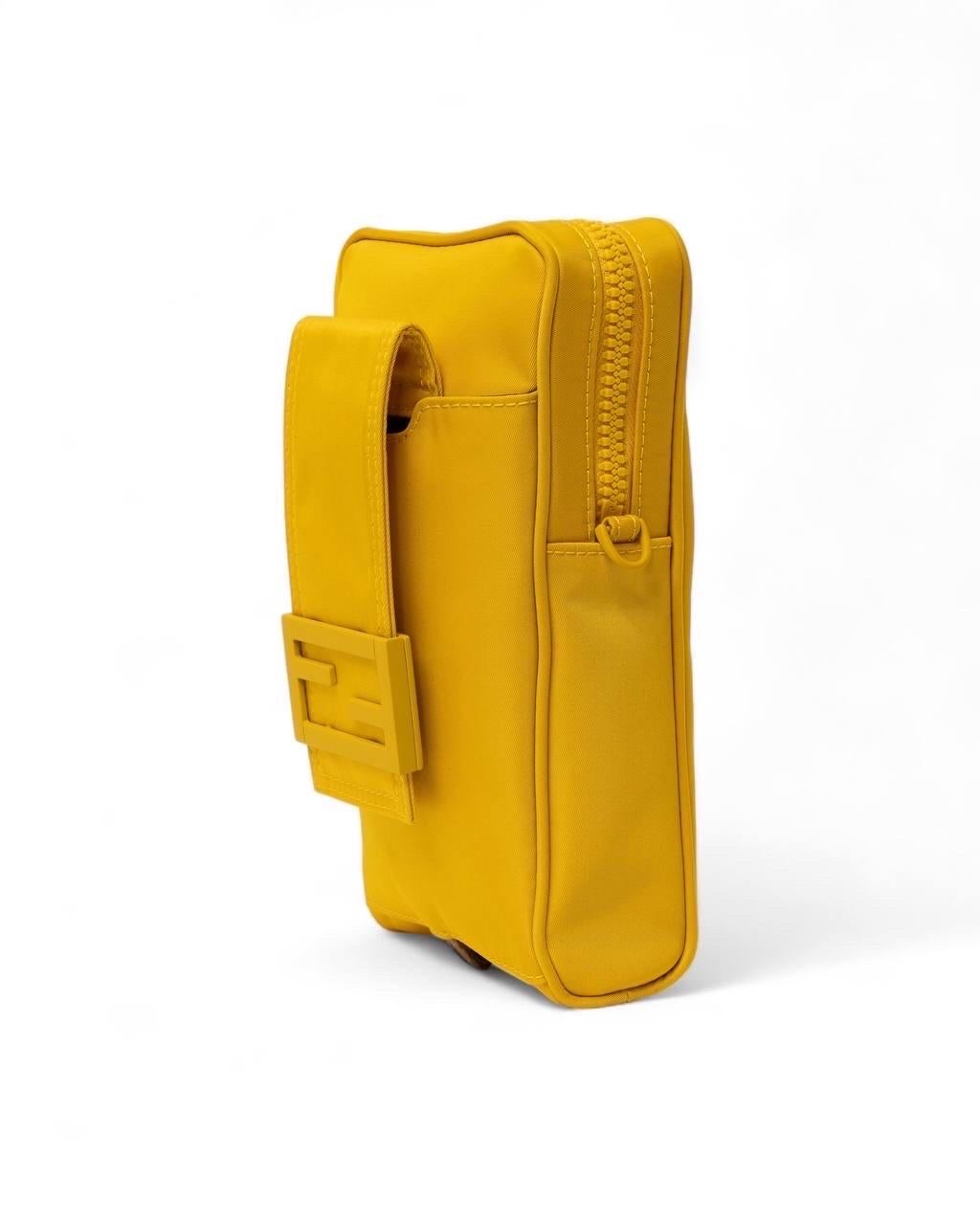 Orange Portacellulare Fendi Nylon FF Giallo For Sale