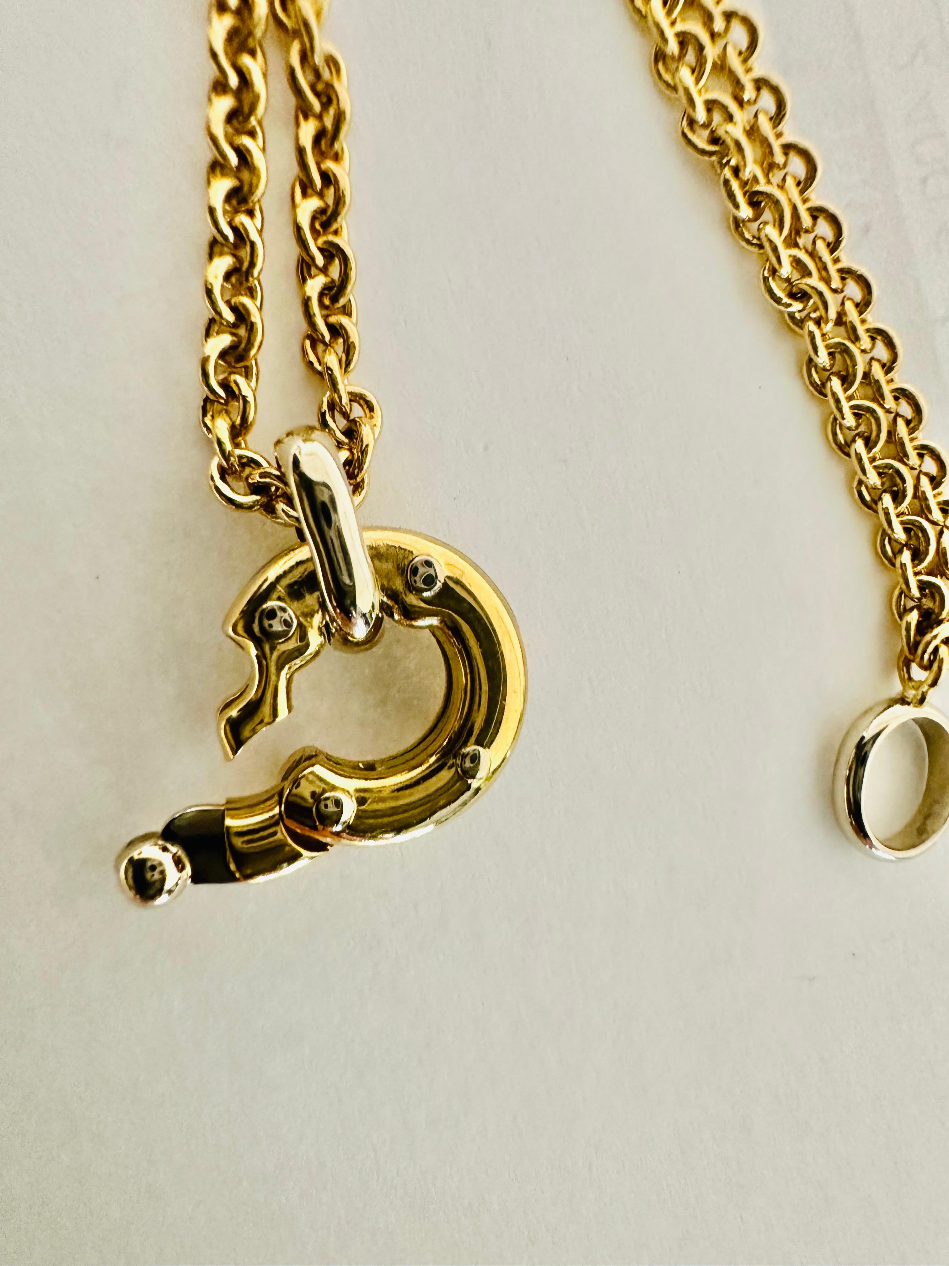 18kt Gelb- und Weißgold Schlüsselanhänger Eleganz und nautischen Stil Signiert Baraka im Angebot 7