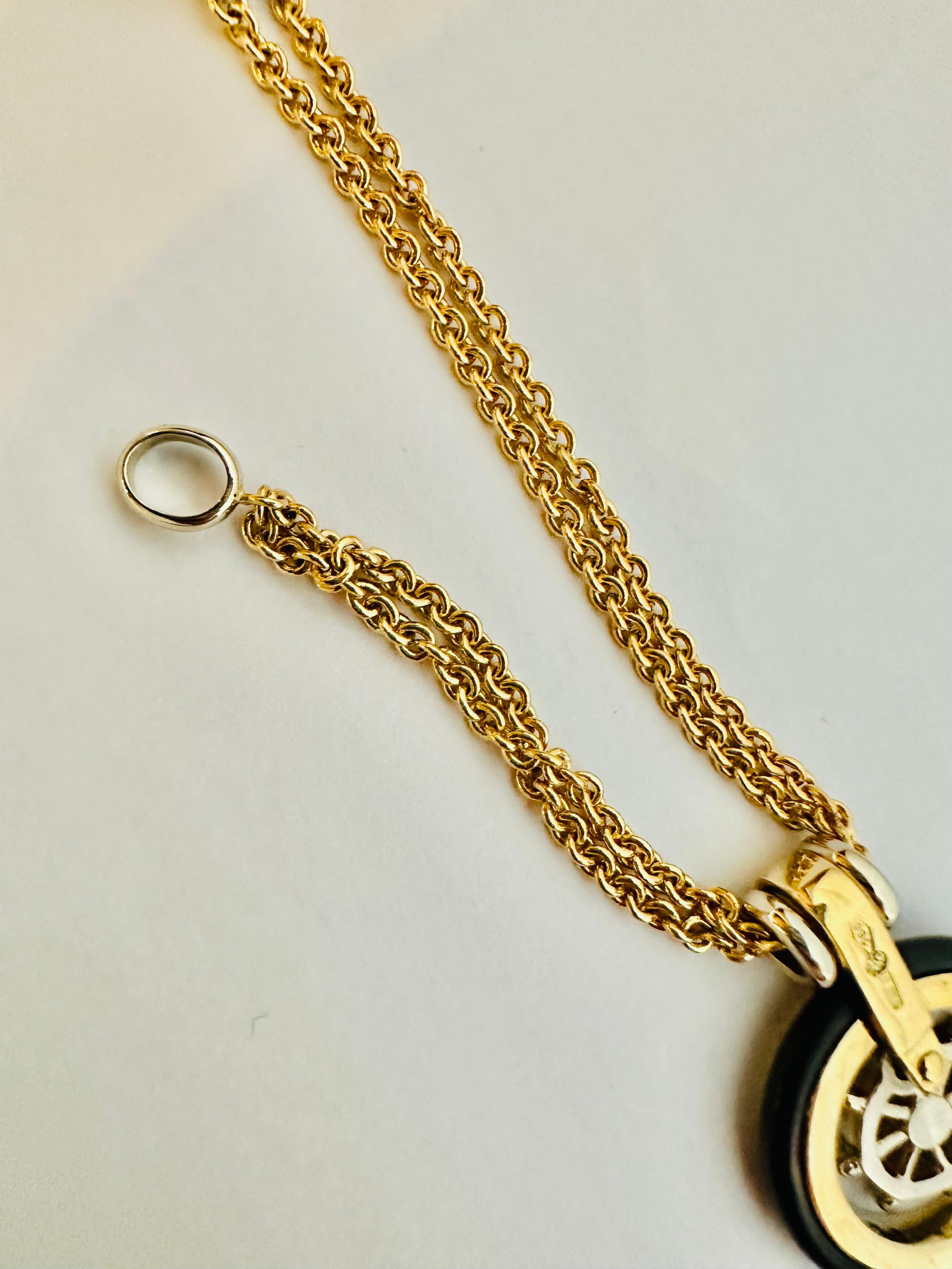 18kt Gelb- und Weißgold Schlüsselanhänger Eleganz und nautischen Stil Signiert Baraka im Zustand „Neu“ im Angebot in Guidizzolo, IT