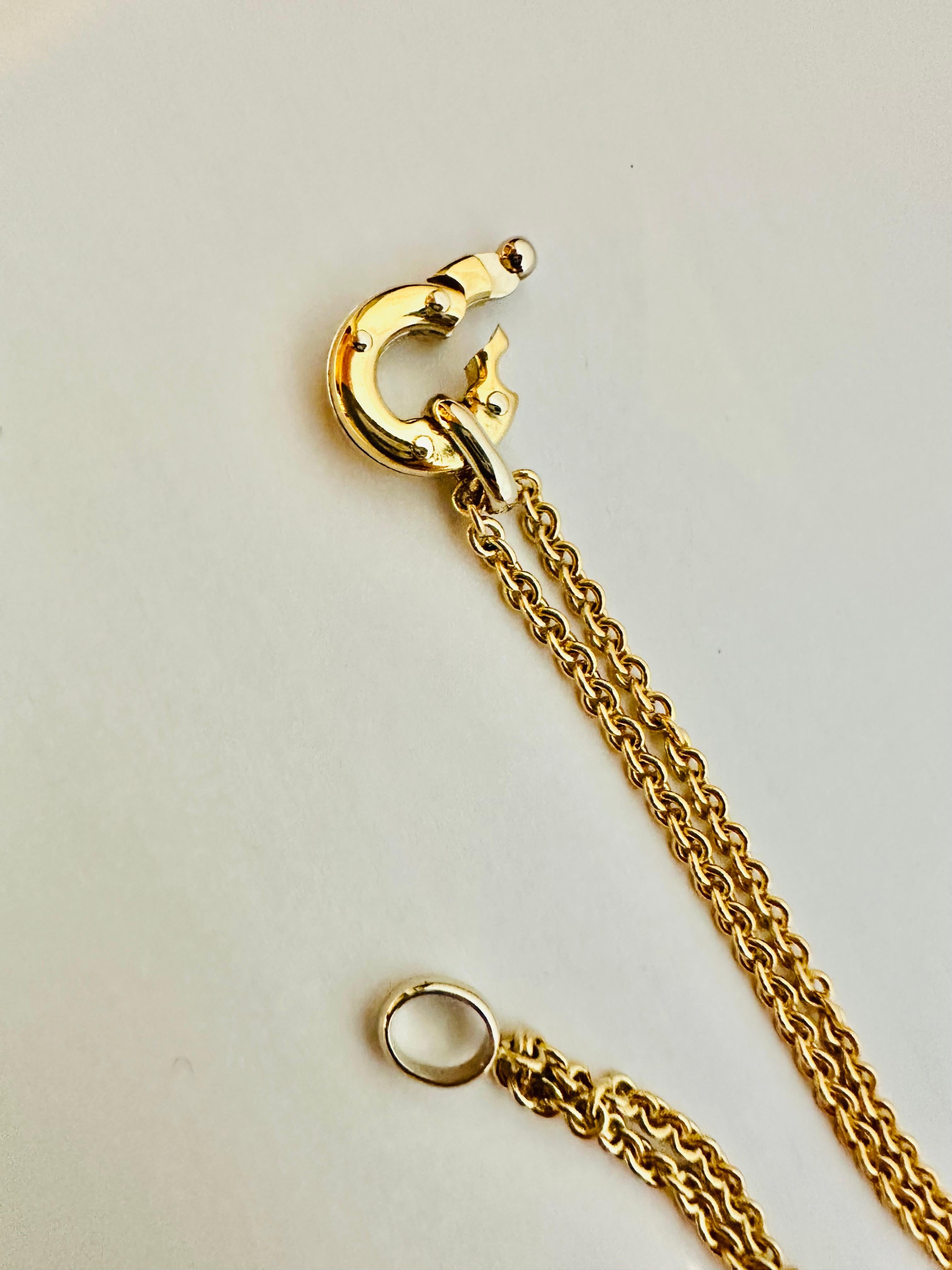 18kt Gelb- und Weißgold Schlüsselanhänger Eleganz und nautischen Stil Signiert Baraka für Damen oder Herren im Angebot