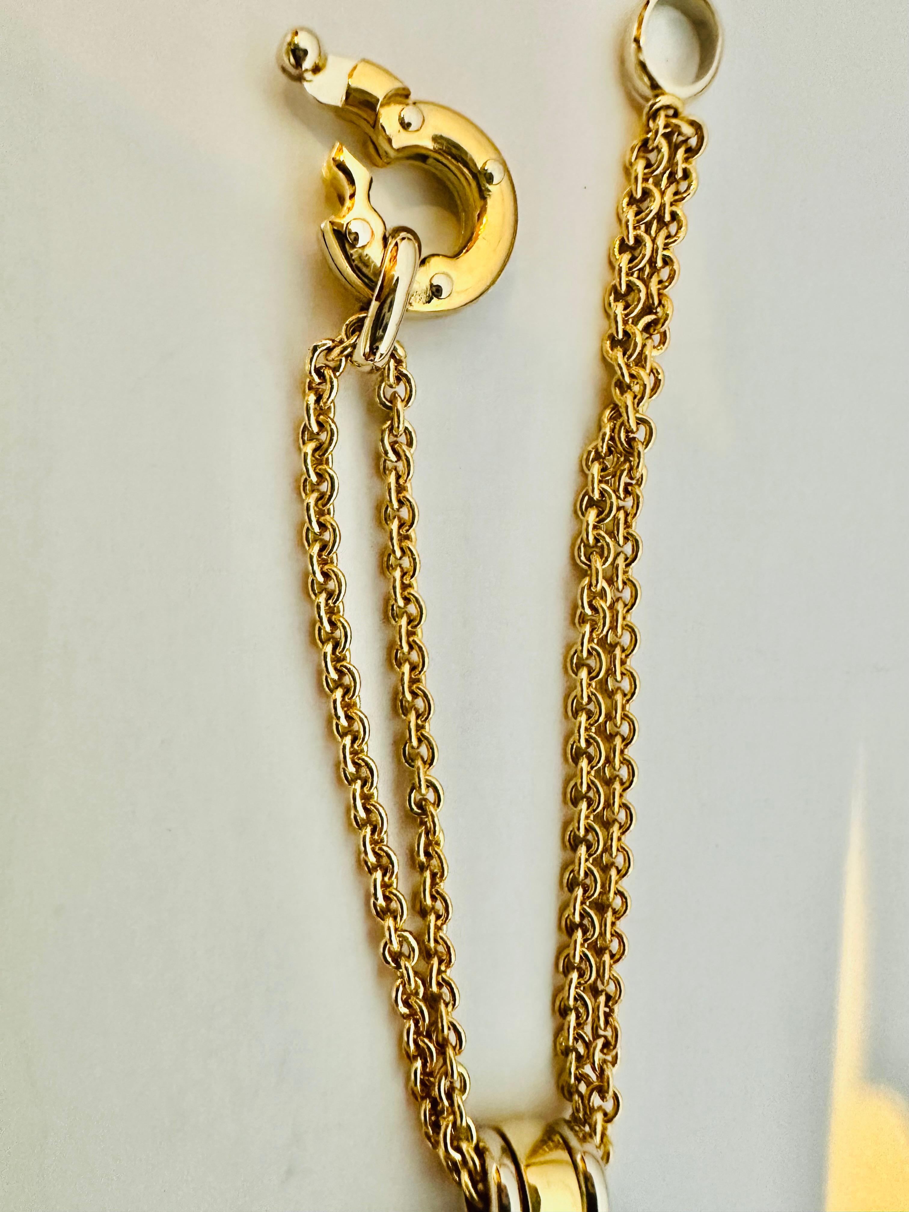 18kt Gelb- und Weißgold Schlüsselanhänger Eleganz und nautischen Stil Signiert Baraka im Angebot 2