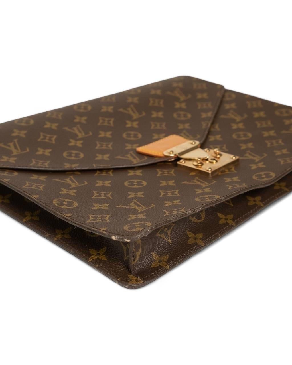 Portadocumenti A Mano Louis Vuitton Portadocumenti Senateur Monogram en vente 5