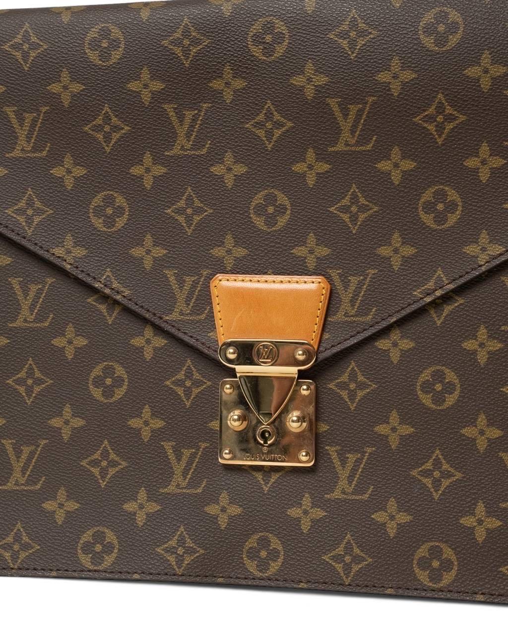 Portadocumenti A Mano Louis Vuitton Portadocumenti Senateur Monogram en vente 7