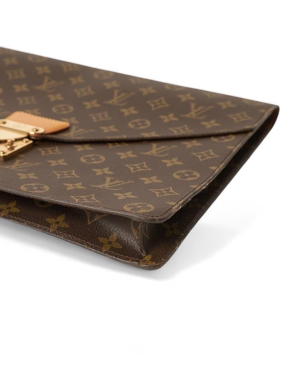 Portadocumenti A Mano Louis Vuitton Portadocumenti Senateur Monogram en vente 4