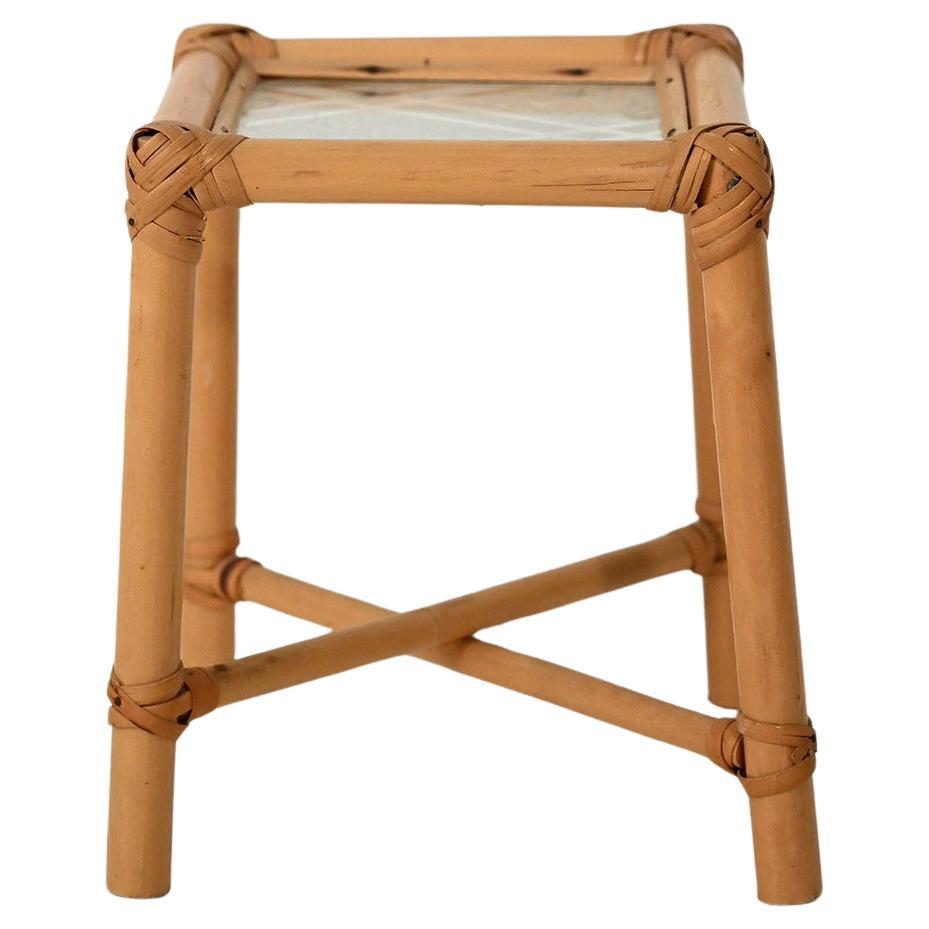 Portafiori in bambù con vetro opaco