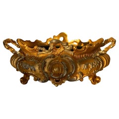 Portafiori italiano d'epoca in bronzo e metallo anni '80