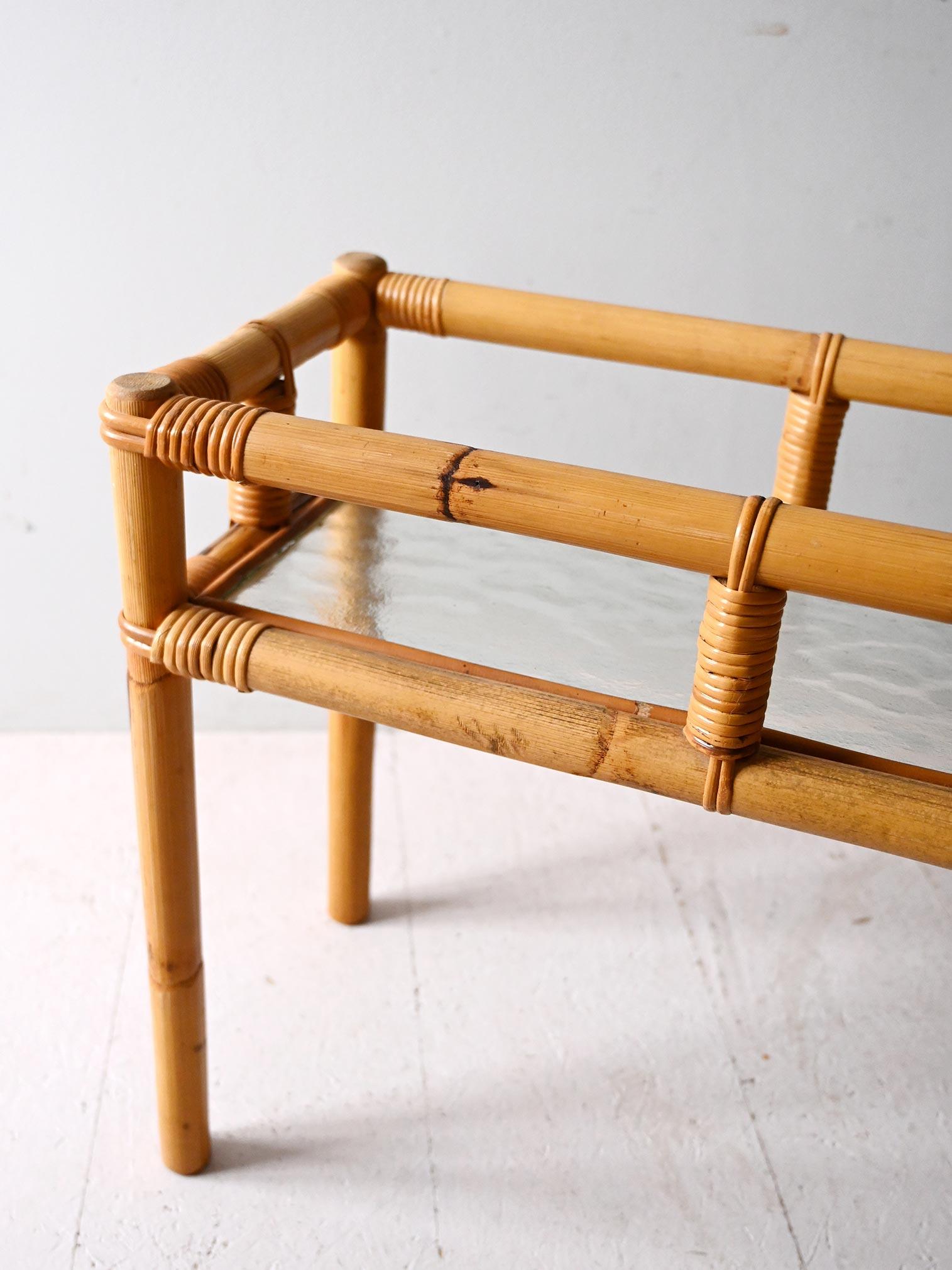 Mid-20th Century Porte-fleurs scandinave en bambou des années 1950 en vente