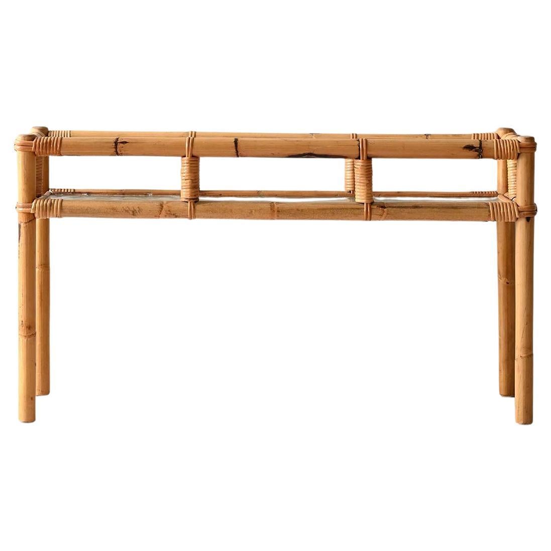 Porte-fleurs scandinave en bambou des années 1950