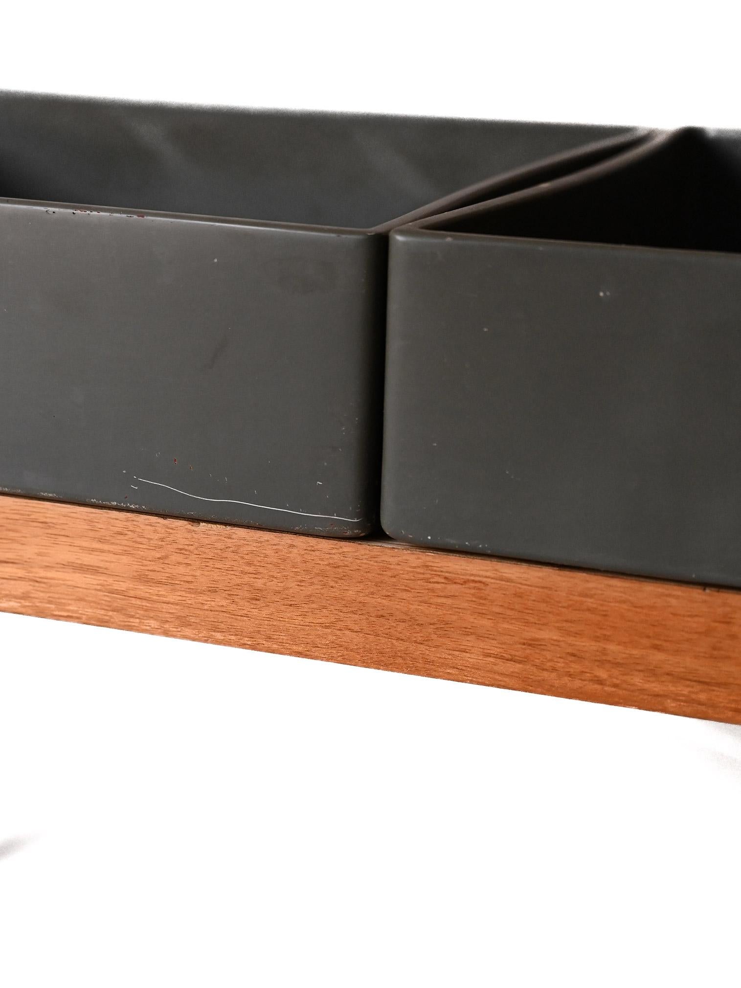 Portafiori scandinavo vintage in teak anni ’60 For Sale 1
