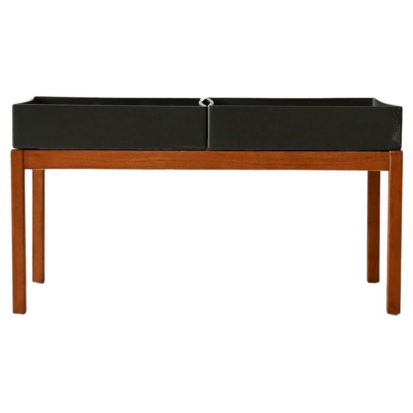 Portafiori scandinavo vintage in teak anni ’60