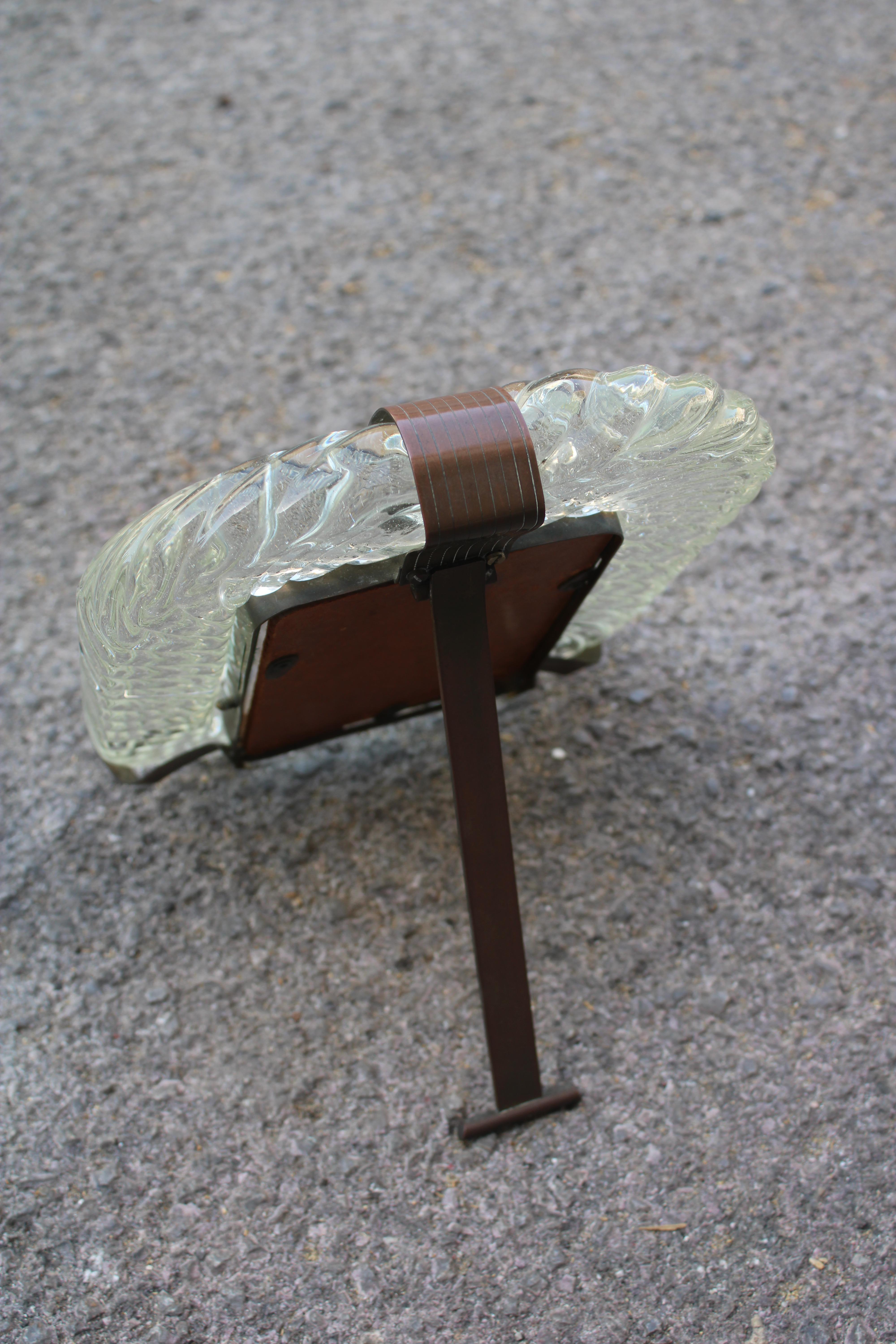 Mid-20th Century Porte-trou Venini en verre de Murano et laiton 1940 en vente