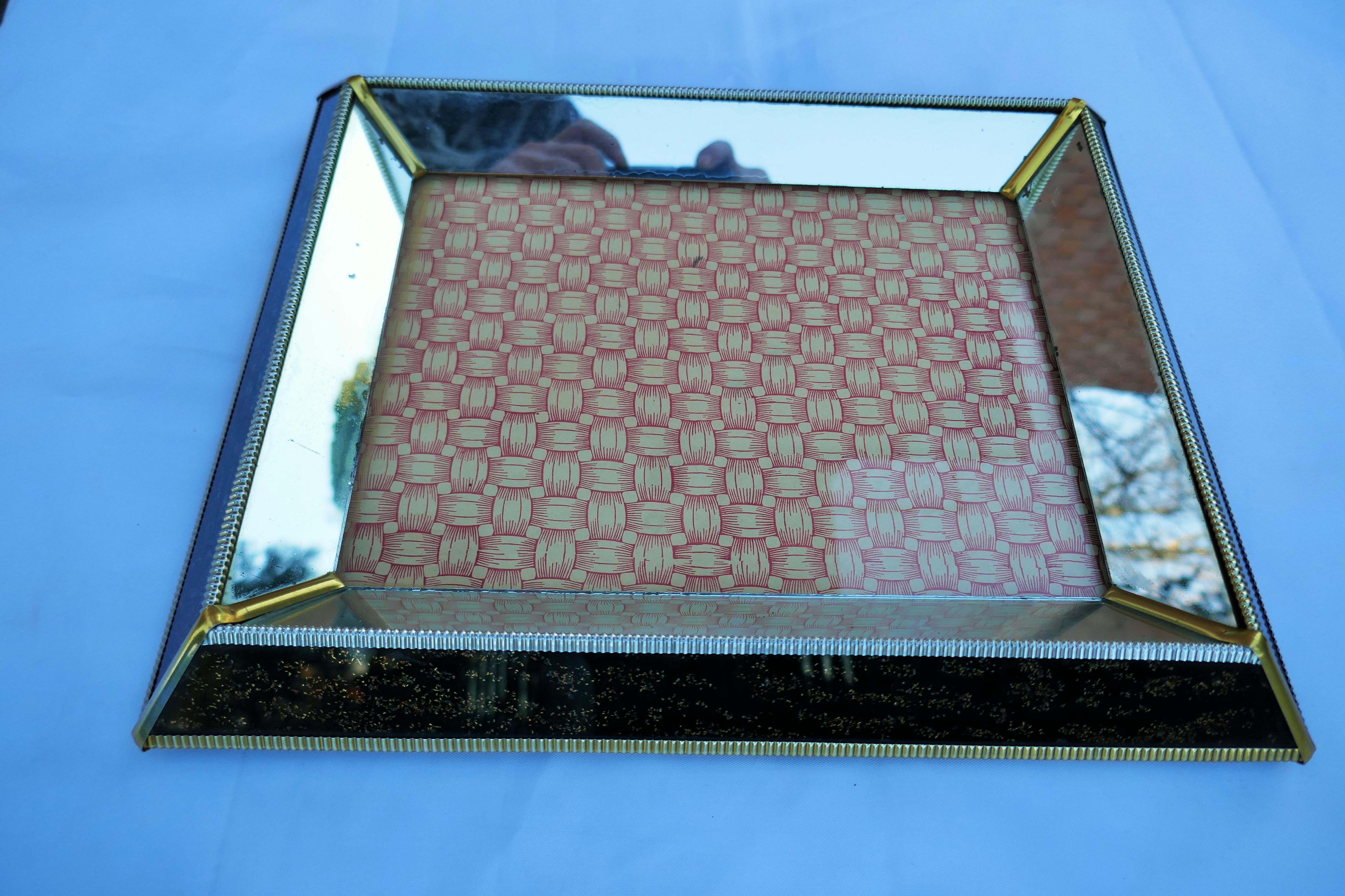 Wood and glass photo frame - Possible Art Deco In Good Condition For Sale In Lugo, IT