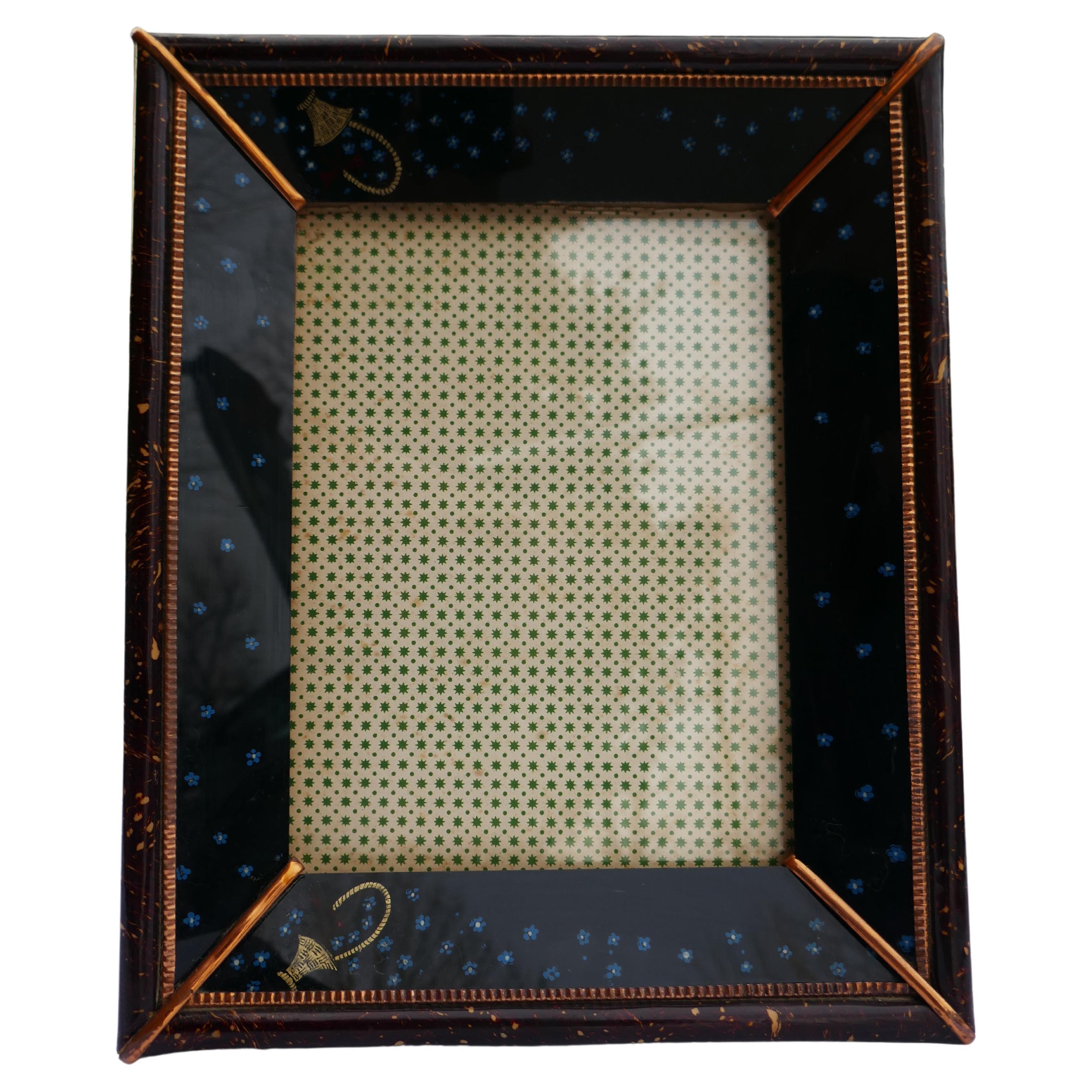 Marco de fotos de madera y cristal - posible Art Deco Italian en venta