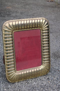 cadre photo en laiton usiné Italie Tommaso Barbi 1970