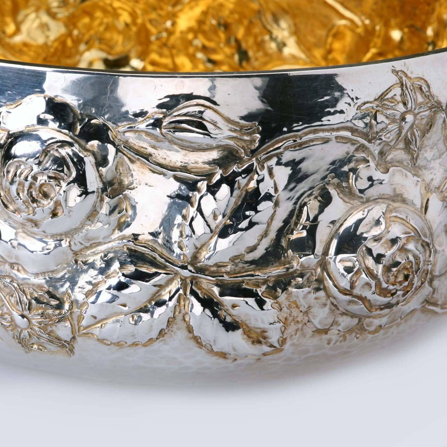 Portafrutta in Argento Manifattura Brandimarte Firenze Italia Seconda Metà '900 (Sonstiges) im Angebot