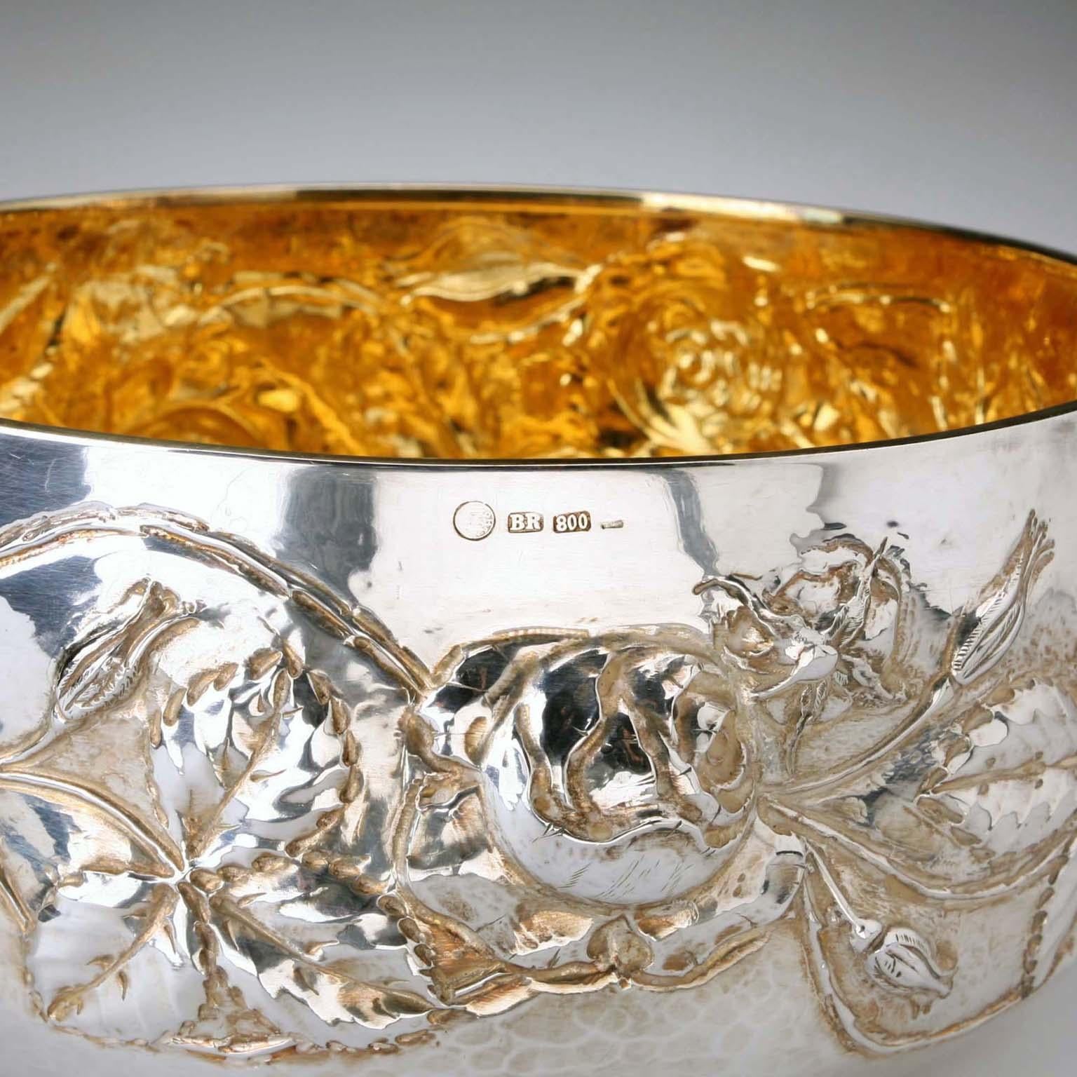 Portafrutta in Argento Manifattura Brandimarte Firenze Italia Seconda Metà '900 (Silber) im Angebot