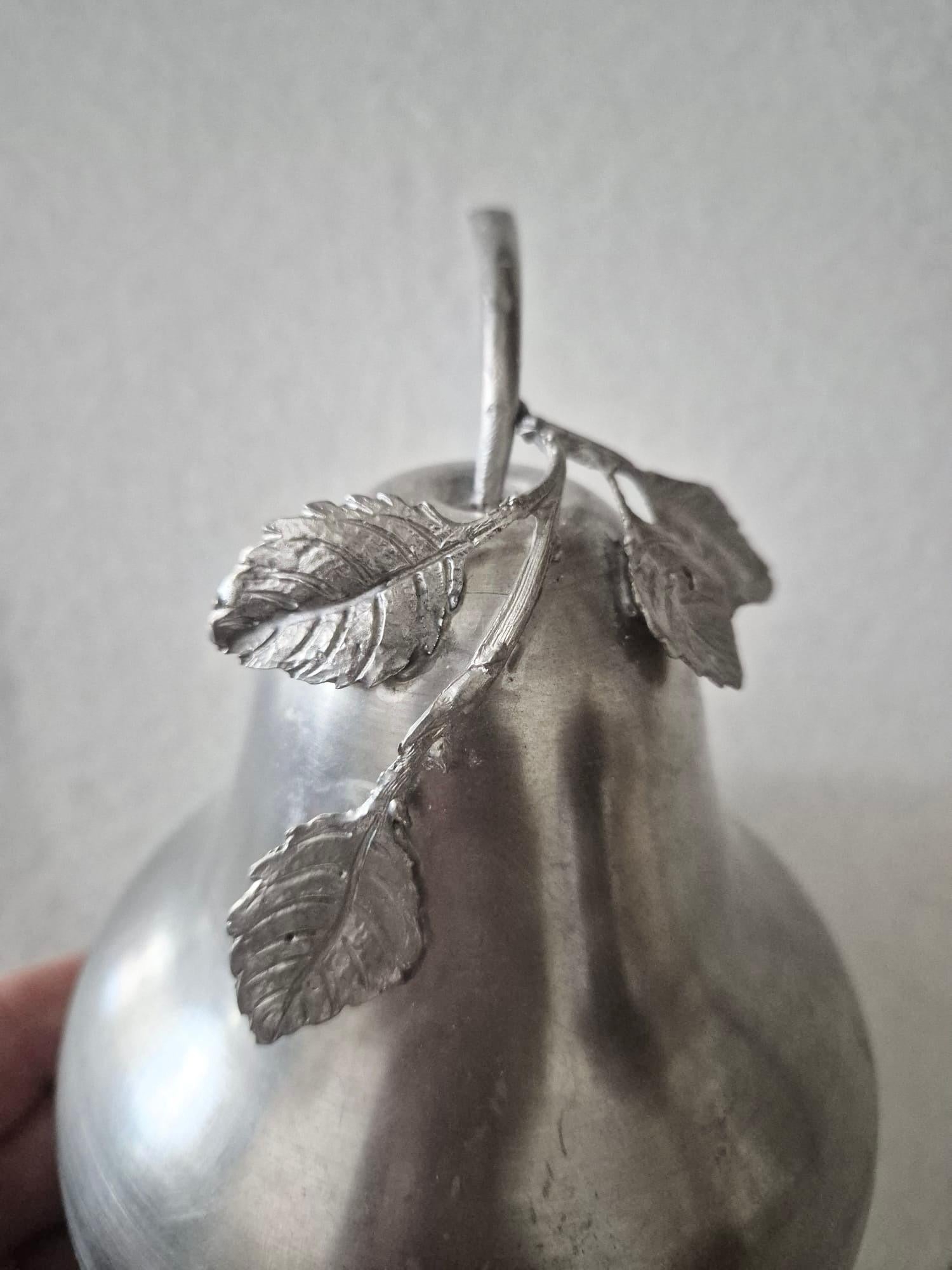 Hielera en forma de pera en acero plateado, años 70 Chapado en venta