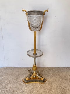 Imperial ice bucket in cut crystal and gilded bronze, “Grand Royal,” 1970