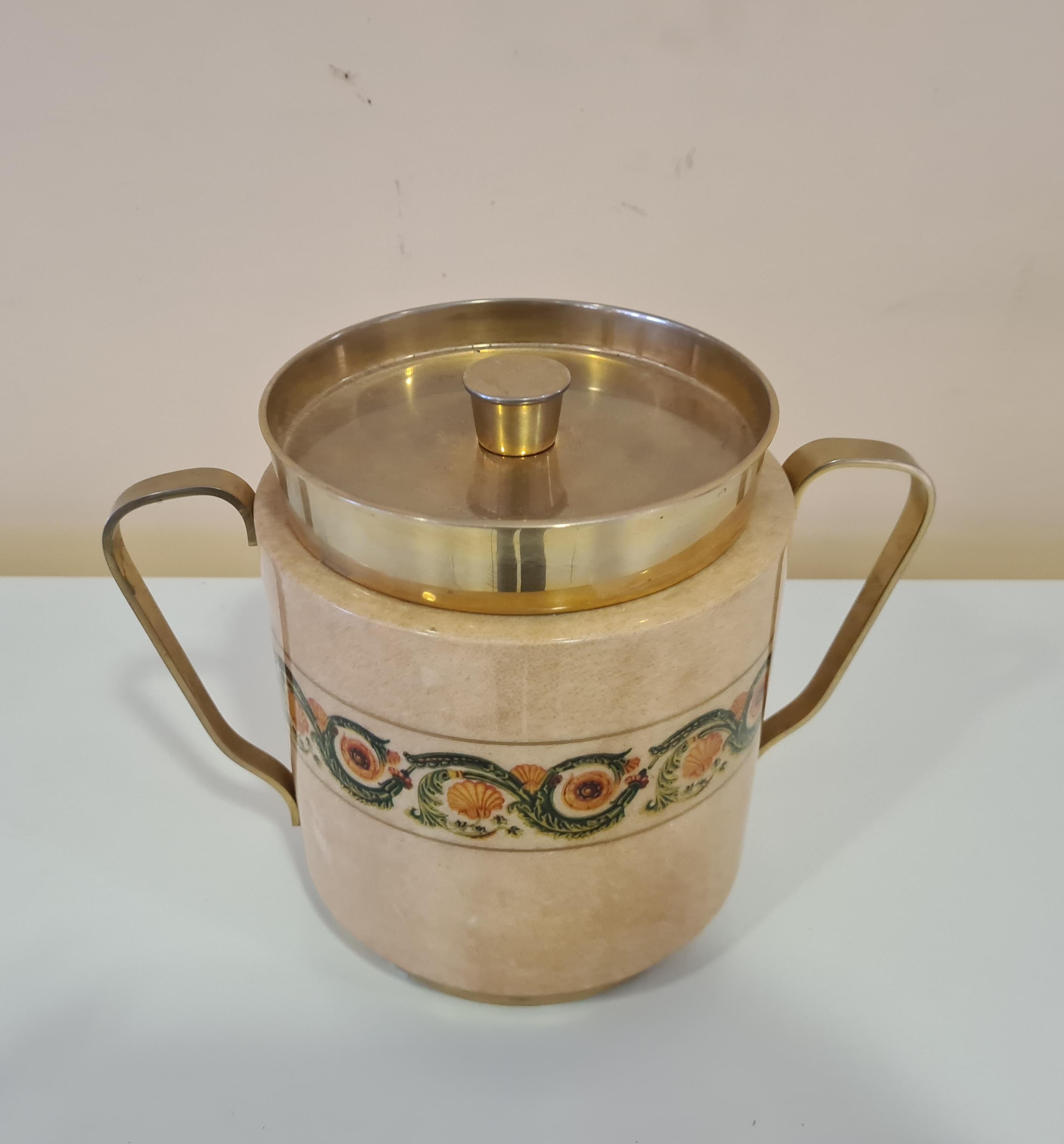 Parchment ice box by Aldo Tura For Sale 1