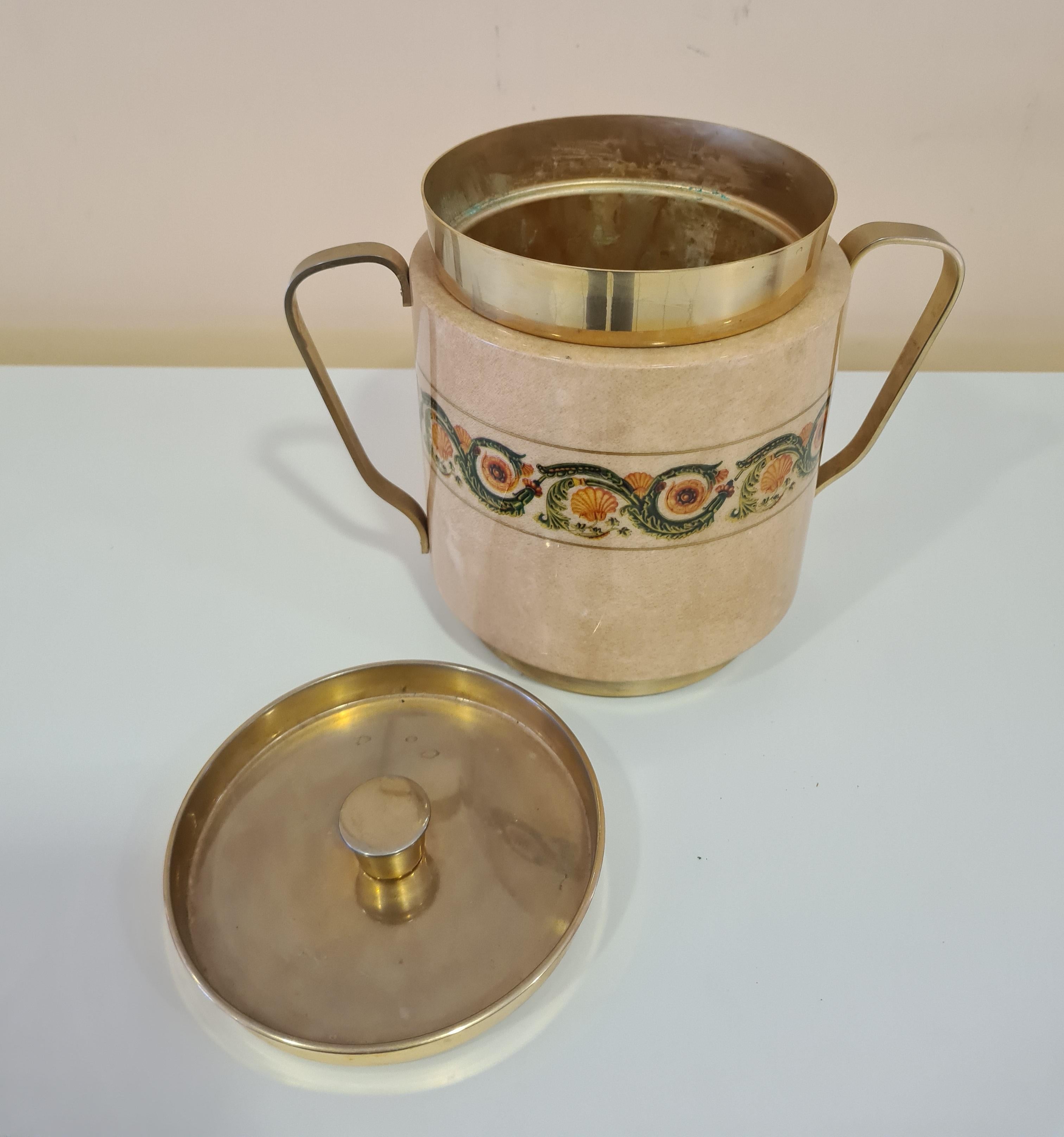Parchment ice box by Aldo Tura For Sale 2