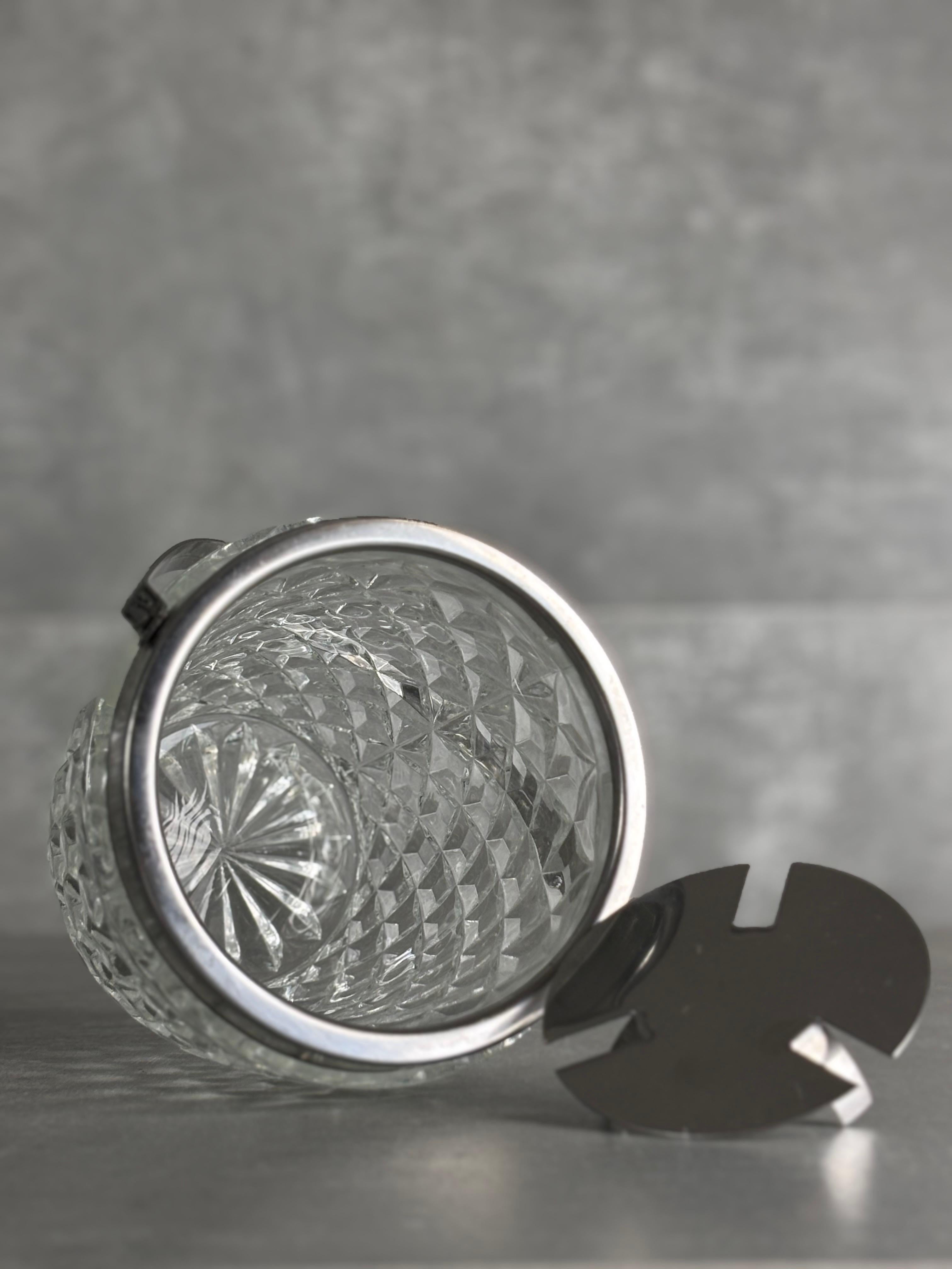 Steel Portaghiaccio in vetro e acciaio, 1960s For Sale