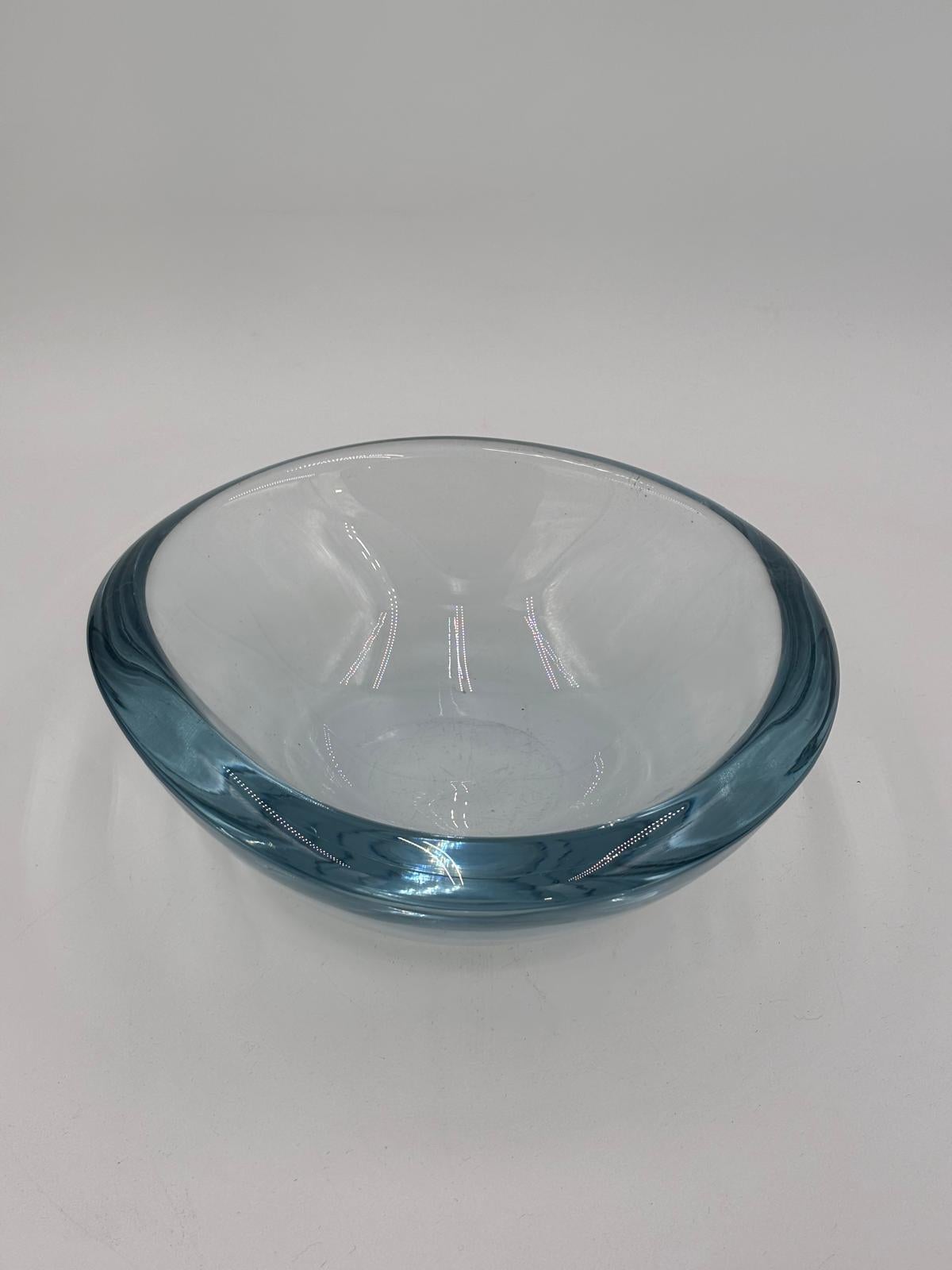 Italian Seventies Swedish origin thick glass jewelry holder For Sale