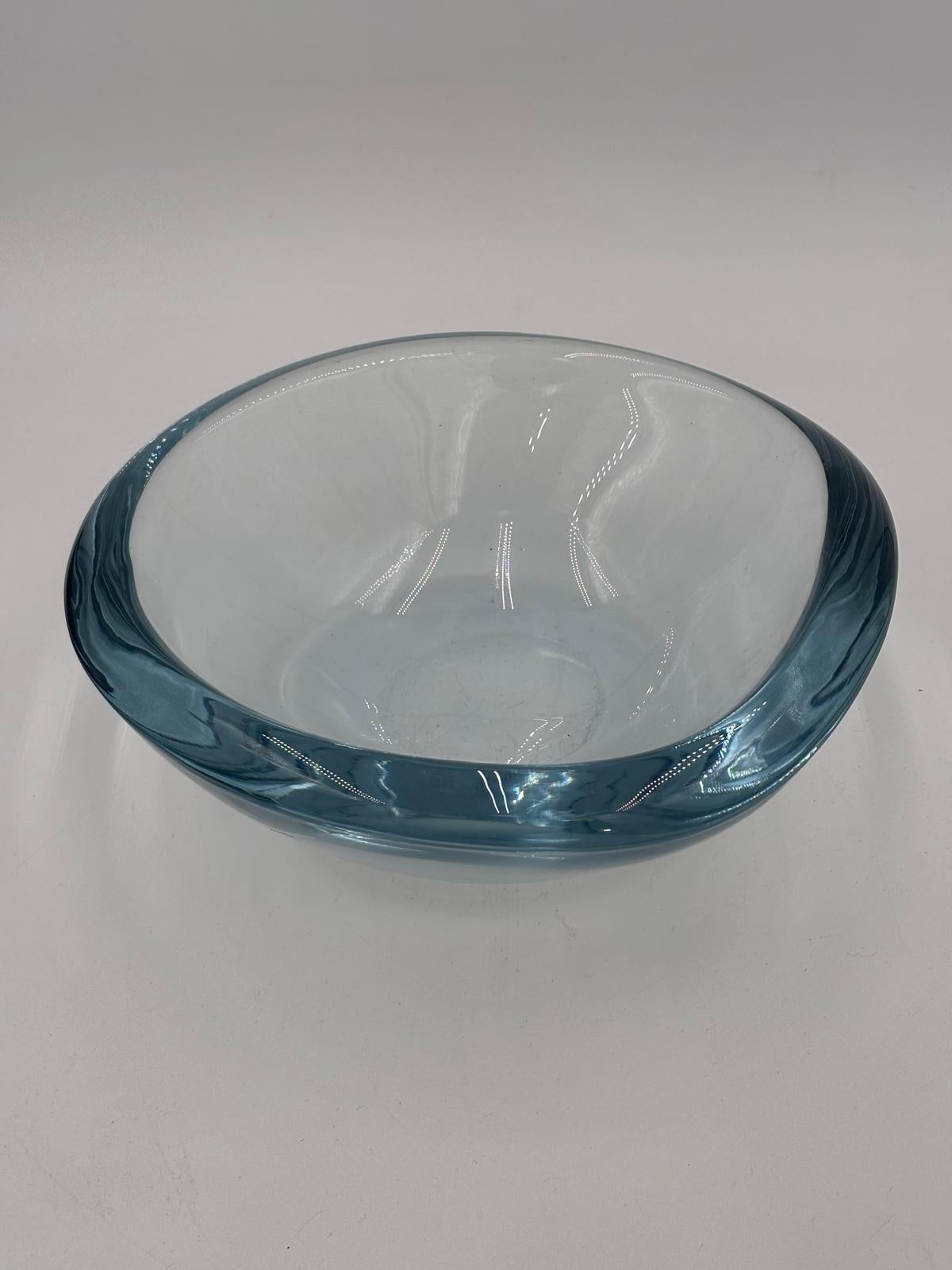 Late 20th Century Seventies Swedish origin thick glass jewelry holder For Sale