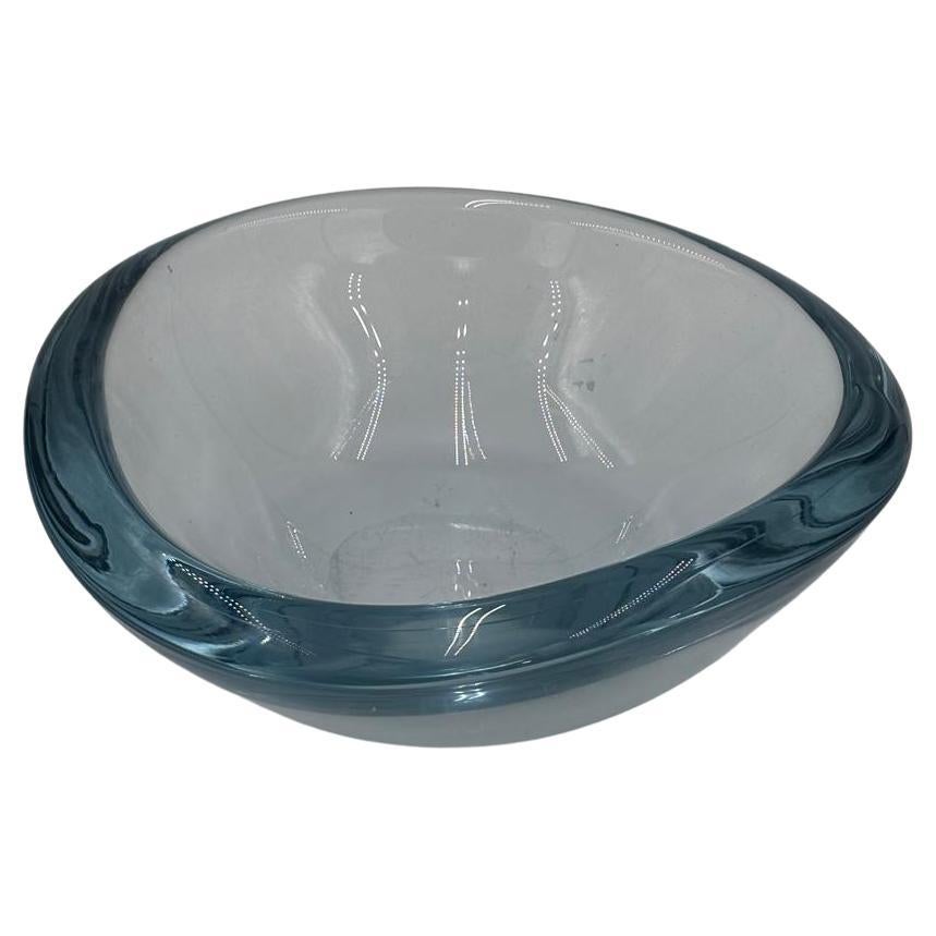 Seventies Swedish origin thick glass jewelry holder For Sale