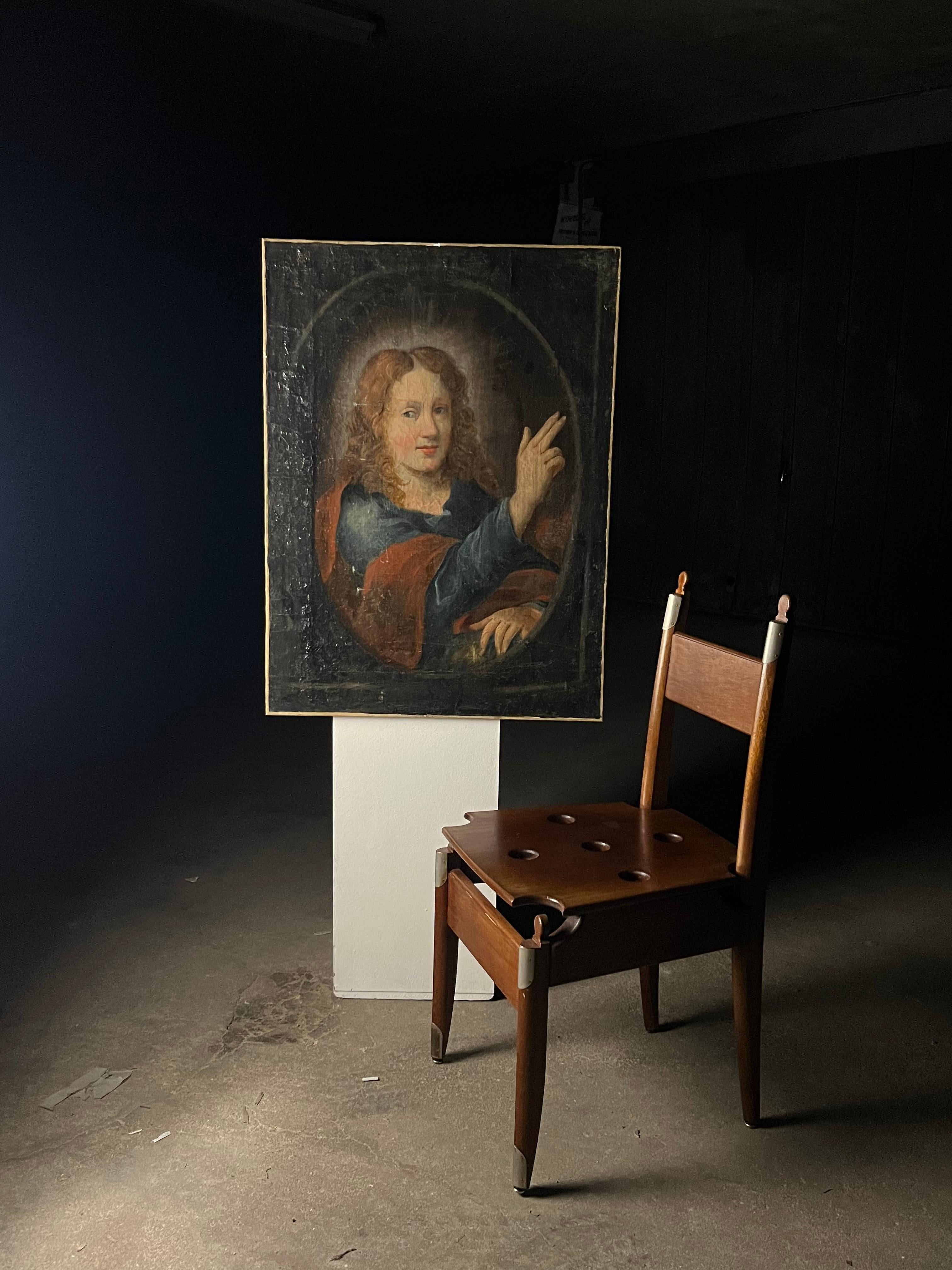 Louis XV Portait de jesus huile sur toile Fin 17 ème début 18 ème For Sale
