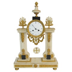 Portal clock, marble, Empire period