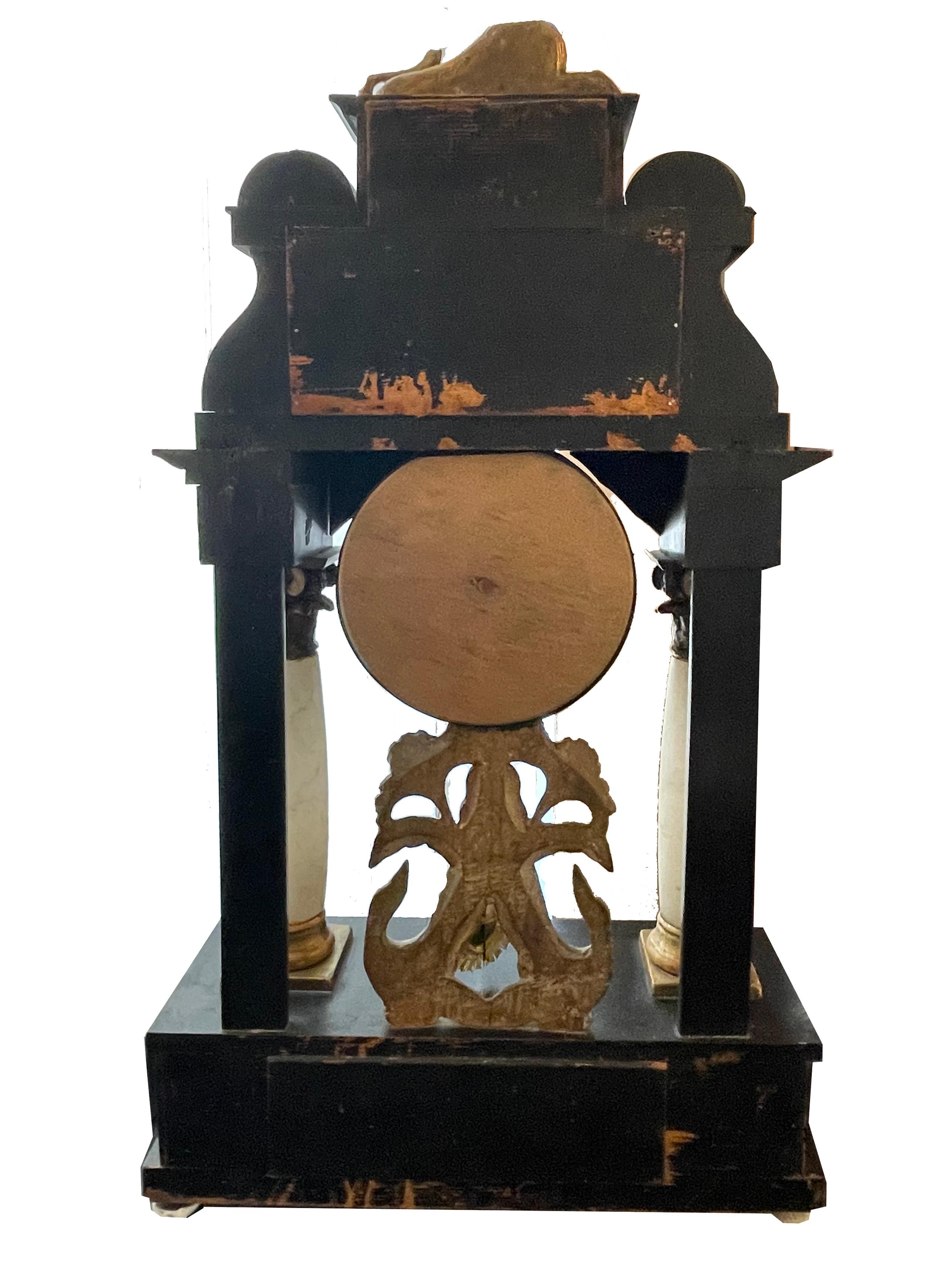Portal clock Vienna around 1825 with integrated musical mechanism  Signed: A.O. For Sale 5