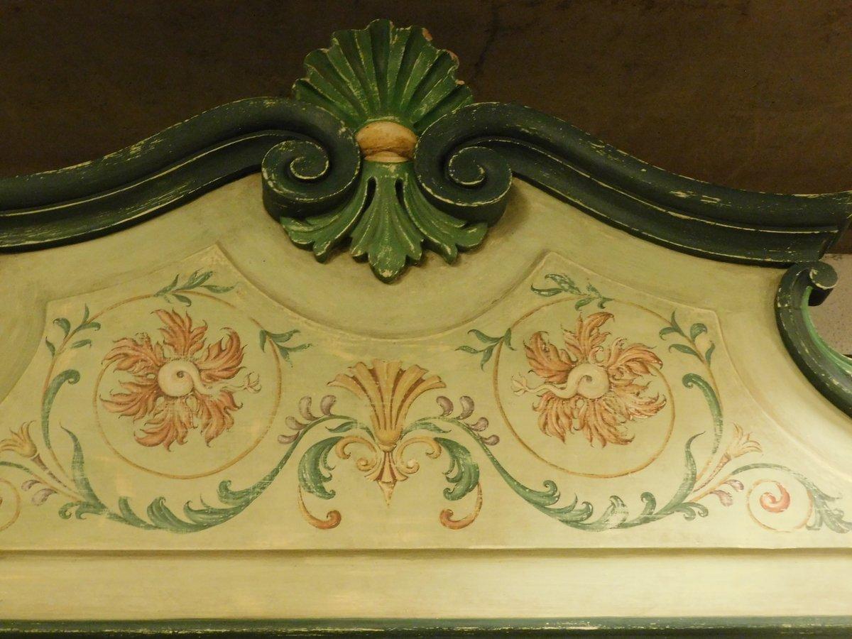 Portal-Rahmen aus lackiertem Holz mit Blumen- und Blattbildern, Italien im Zustand „Gut“ im Angebot in Cuneo, Italy (CN)