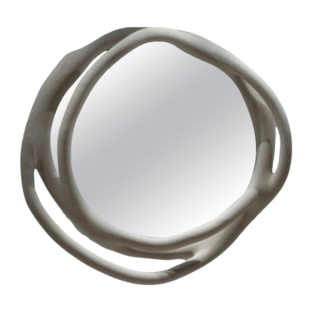 Portal Contemporary Sand and Nylon Wall Mirror by Hot Wire Extensions