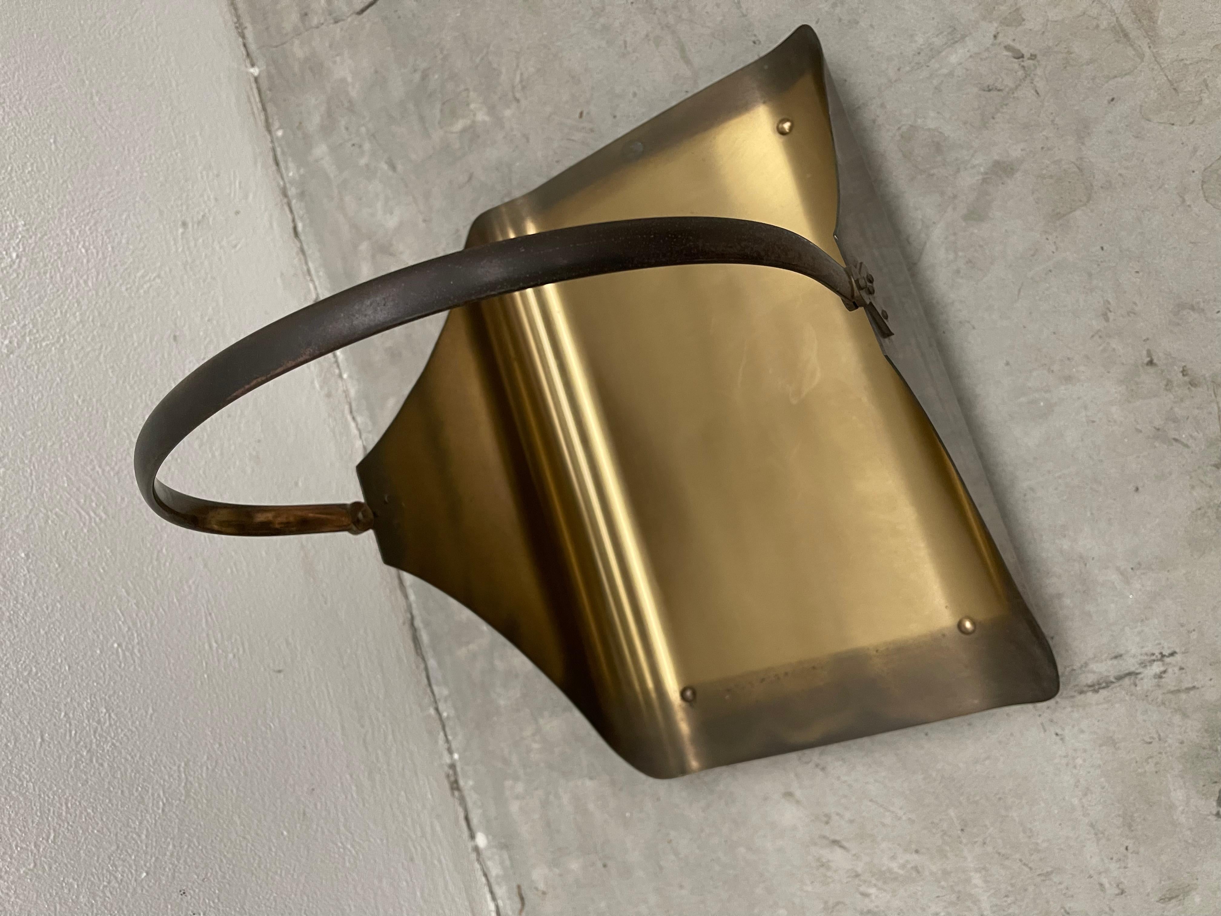 Italian Vintage 1970's brass sign holder For Sale